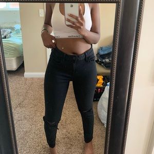 American Eagle black ripped pants